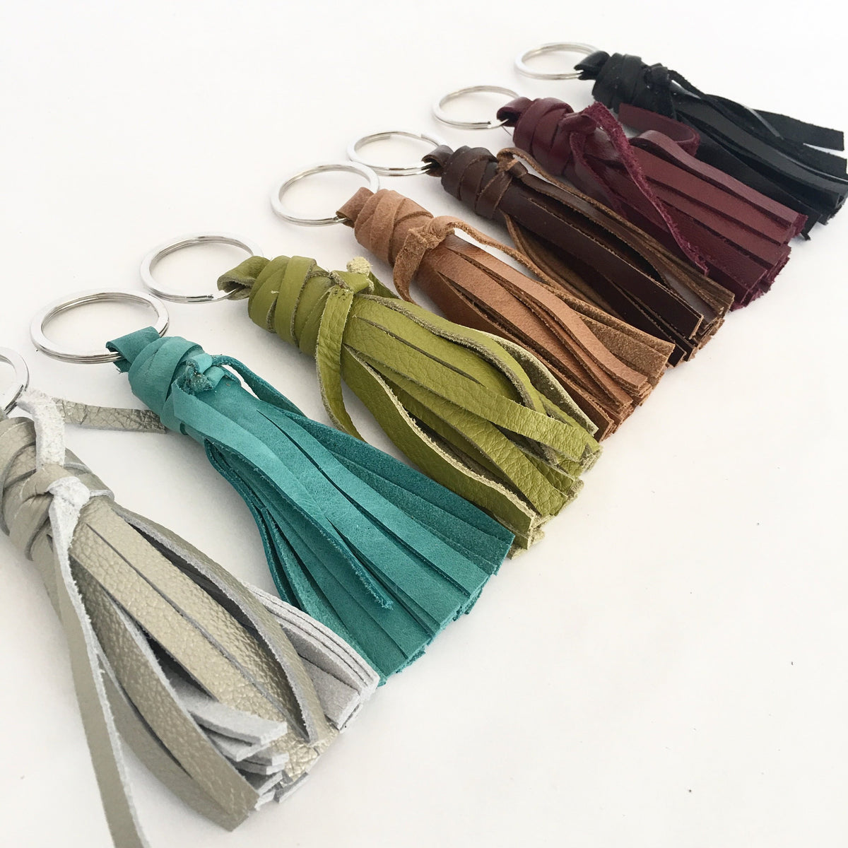 Leather Pasture Tassel Key Chain