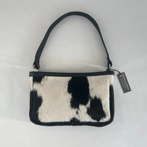 Cowhide Shoulder Bag | Black and White