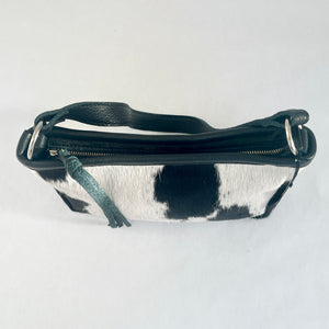 Cowhide Shoulder Bag | Black and White