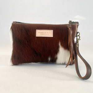 Cowhide Wristlet Clutch | Tri-Color