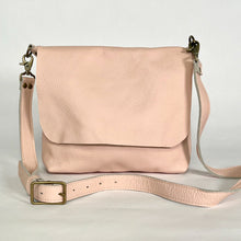 Load image into Gallery viewer, Jane Leather Messenger Bag with Crossbody Strap | Blush Pink