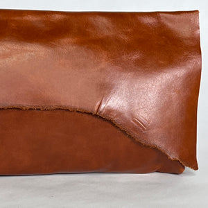 RAW EDGE Leather Crossbody Bag | Brandy | One-of-a-Kind